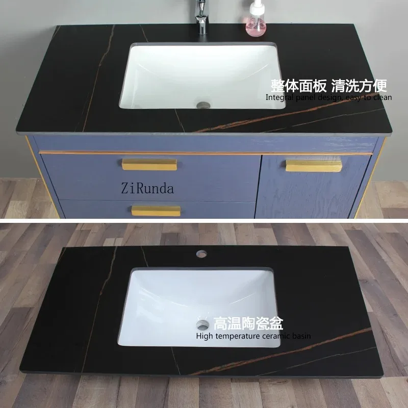 Простой шкаф для ванной комнаты из цельного дерева в скандинавском стиле от пола до потолка, умывальник для унитаза, комбинация умного зеркального шкафа