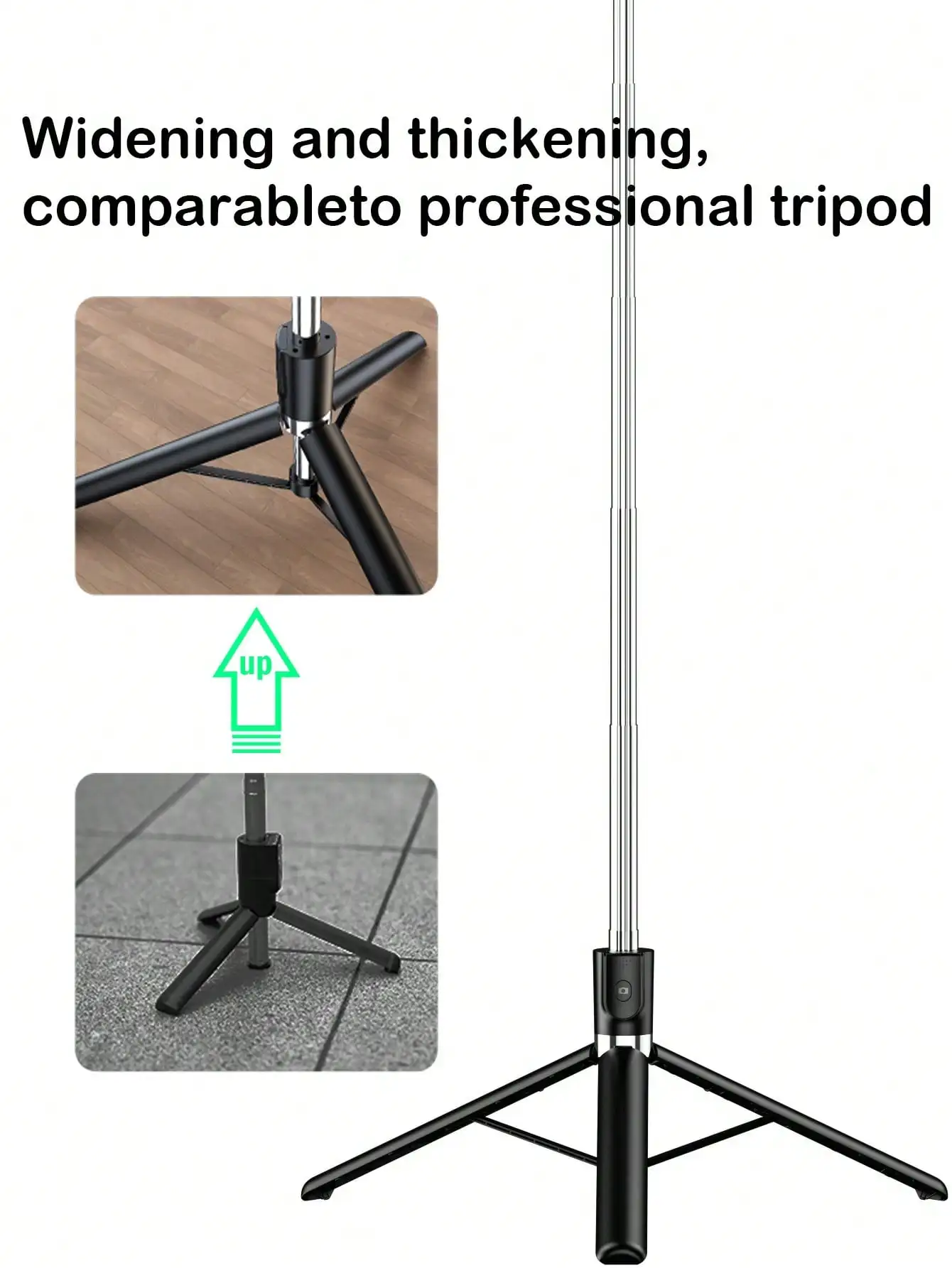 1700mm Selfie Stick Wireless Selfie Stick Phone Tripod Extendable  Stand Foldable Monopod For Smartphones Balance Steady Shootin