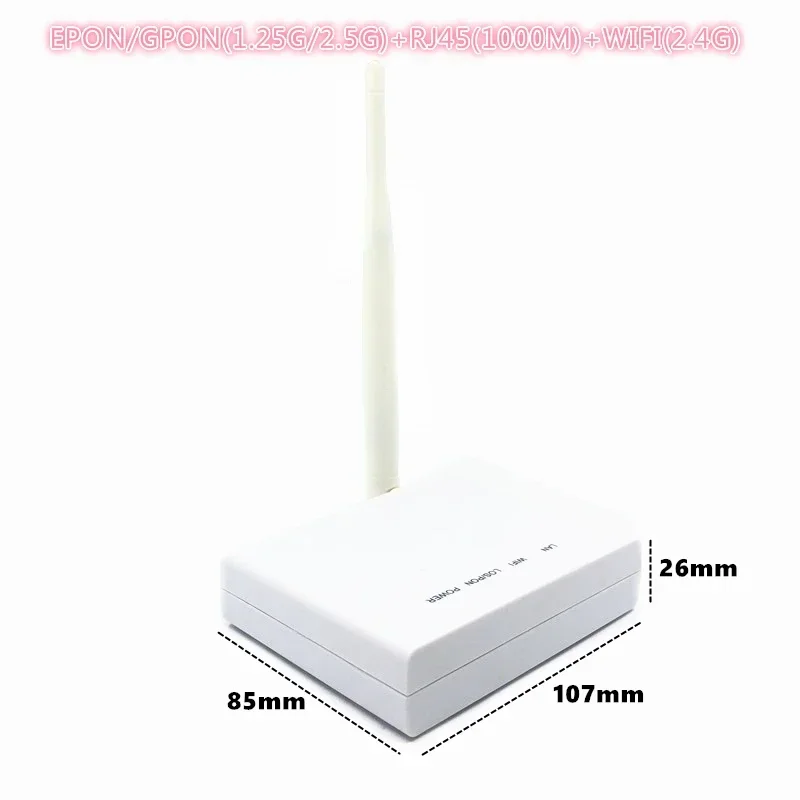 ONU EPON 1.25G GPON 2.5G XPON(1.25g/2.5g)ONU with wifi FTTH NETWORK onu wifi modem 10/100/1000M RJ45 WIFI 2.4G FOR OLT switch