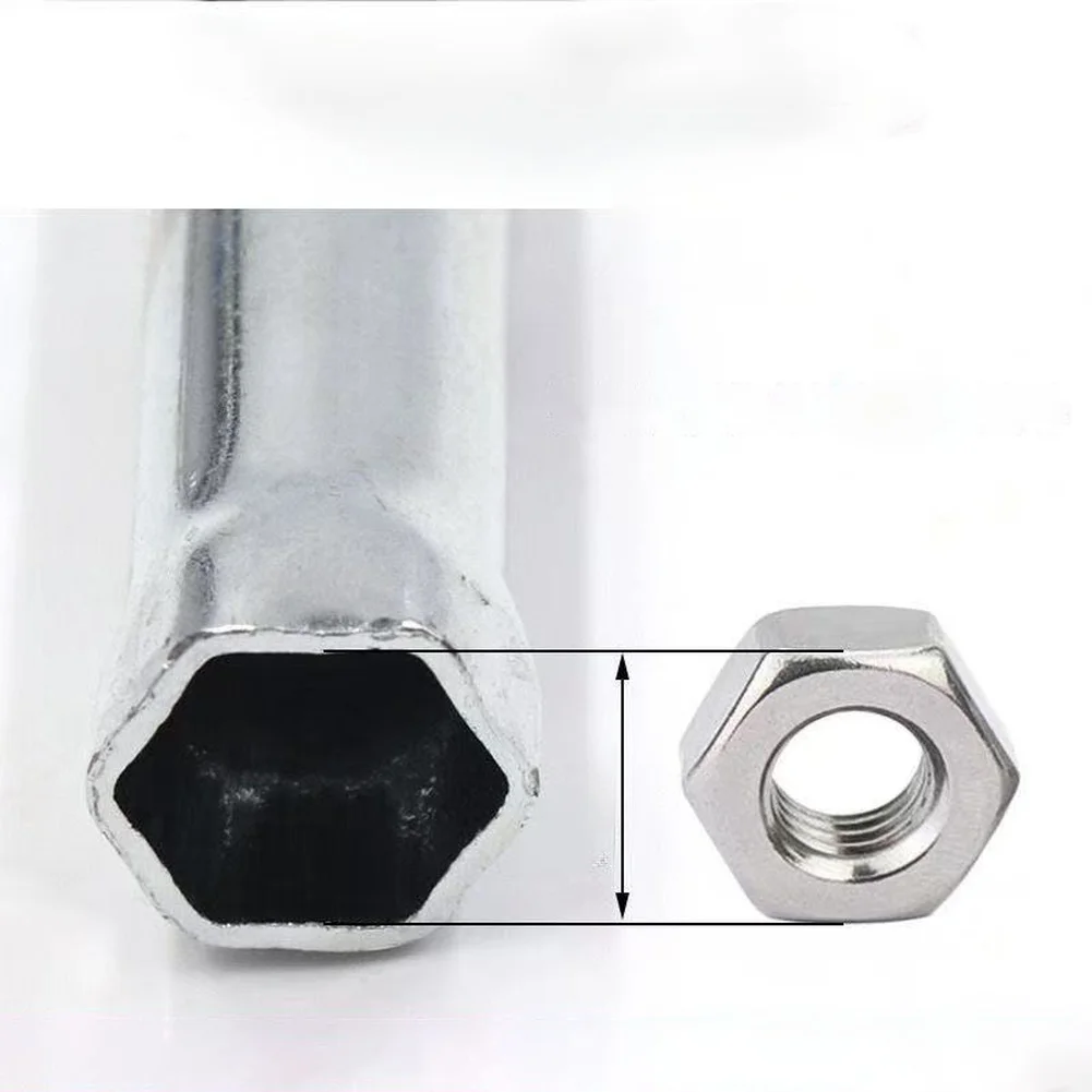 Ceiling Hanger Sleeve 14mm Hollow Threaded Rod for Precise Leveling Compatible with M8 Rod 45# Steel Silver Finish
