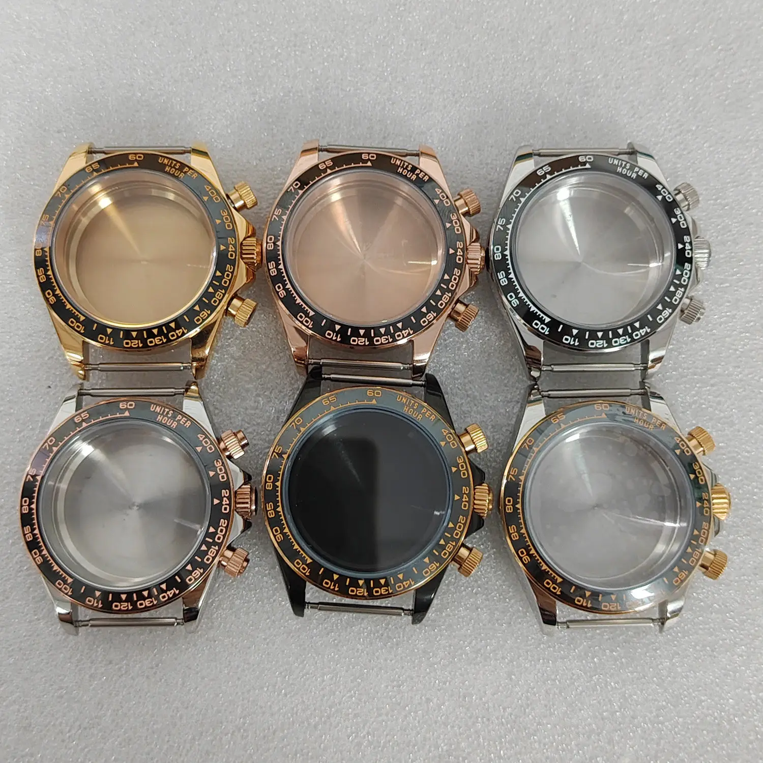 

Аксессуары для часов Корпус из нержавеющей стали диаметром 39 мм с керамическим кольцом для кварцевого механизма с тремя глазами VK63