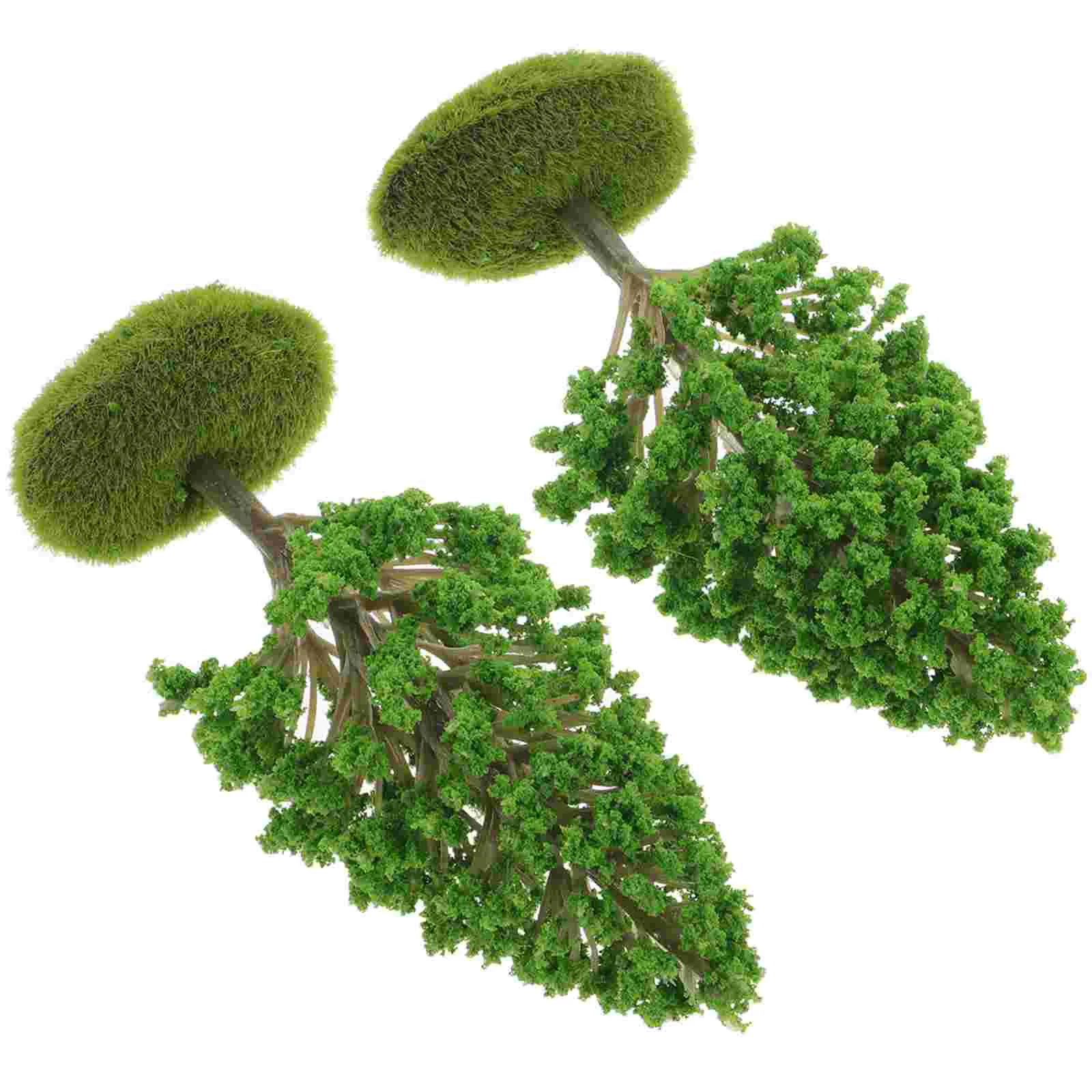 2 Pcs Tree Model Train Trees Miniature Diorama Artificial Simulation Plant Adornment Scenery DIY Decor Toys