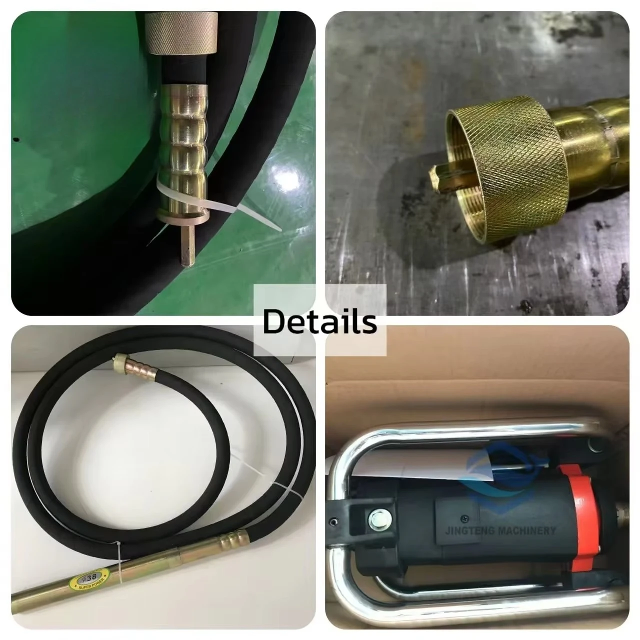 Vibrador concreto de alta frequência vibrador de cimento portátil com haste misturadora de 6m