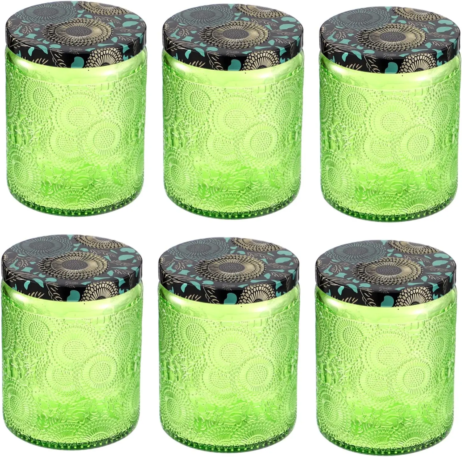 Diy Candle Making Jars Mini Mason Jars Lids Multi-purpose Embossed Glass Storage Containers