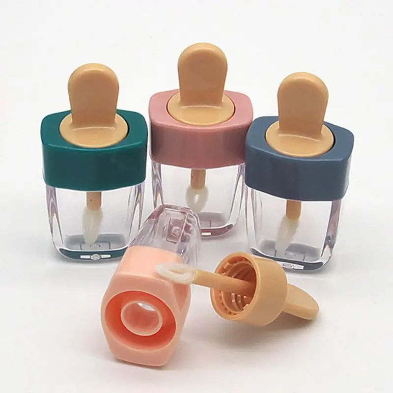6ml Ice Cream โปร่งใส MINI ลิปกลอส Empty Lip Balm คอนเทนเนอร์ปัญญา Dropshipping
