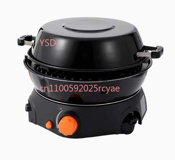 

Outdoor Multi-Function Gas Stove Camping Barbecue Grill 6-Piece Set Folding Picnic Equipment with Tea Oven