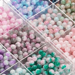 20/50pcs 10mm Jade Broken Glass Beads Loose Spacer Bead for DIY Bracelet Necklace Jewelry Making Accessories Supplies