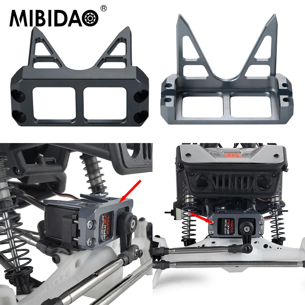 MIBIDAO Metal Above Axle Servo Mount Protector Cover for Axial Wraith 90048 1/10 RC Crawler Car Truck Upgrade Parts