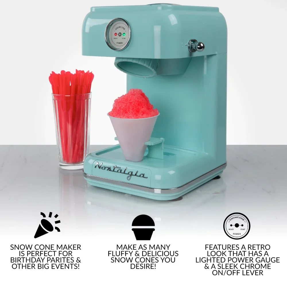 a CLSC1AQ Classic Retro Single Countertop Snow Cone Maker, Includes 1 Reusable Plastic Cup,