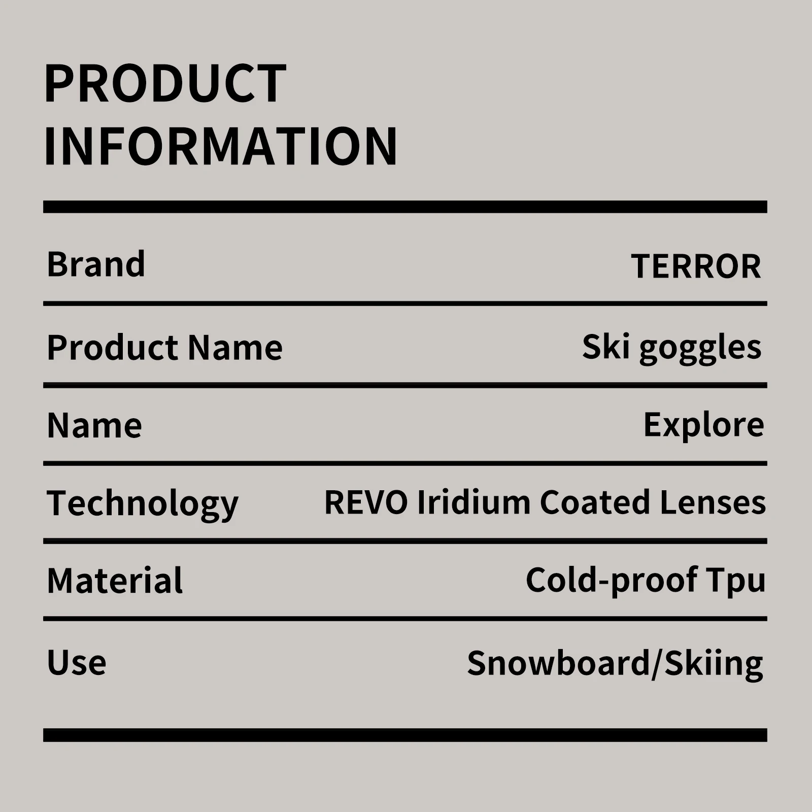 TERROR P2 Magnetic Ski Goggles Anti-Fog Dual Lens Iridium Coated UV Protection for Snowboard Skiing