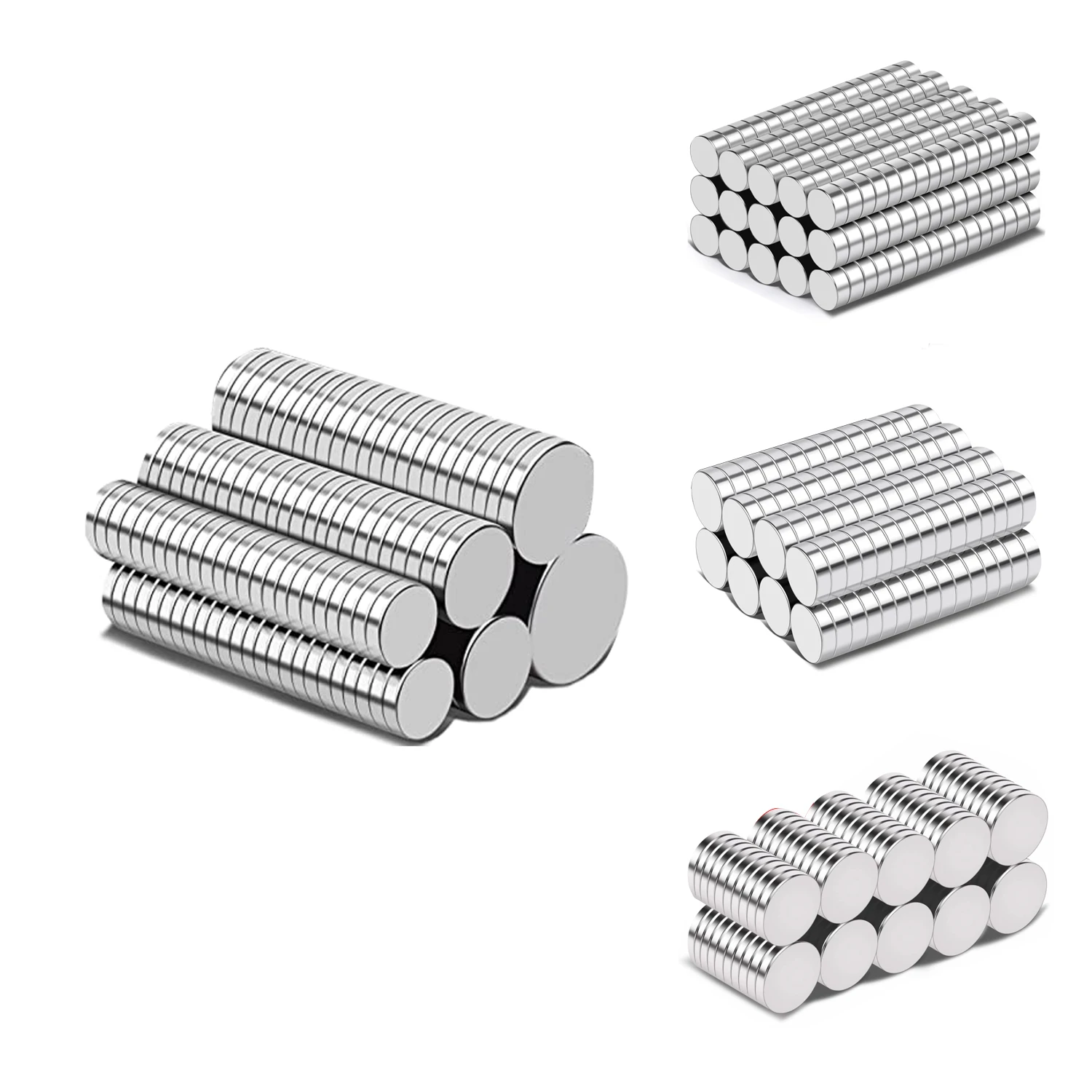 3 Assorted Sizes MIX Disc Magnet 10x2mm,12x2mm,15x2mm Rare Earth Magnets for Fridge, Whiteboard, Kitchen Cabinet, Office Magnets
