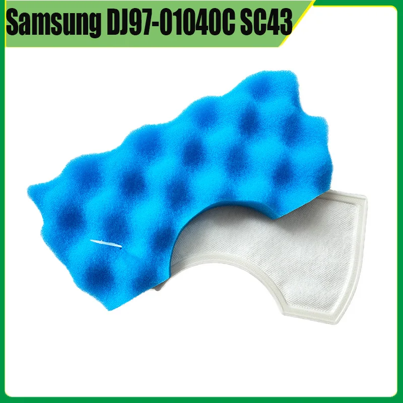

Совместимые с пылесосами Samsung DJ97-01040C серий SC43, SC44, SC45, SC47 синие губчатые фильтры + белые хлопковые HEPA-фильтры.