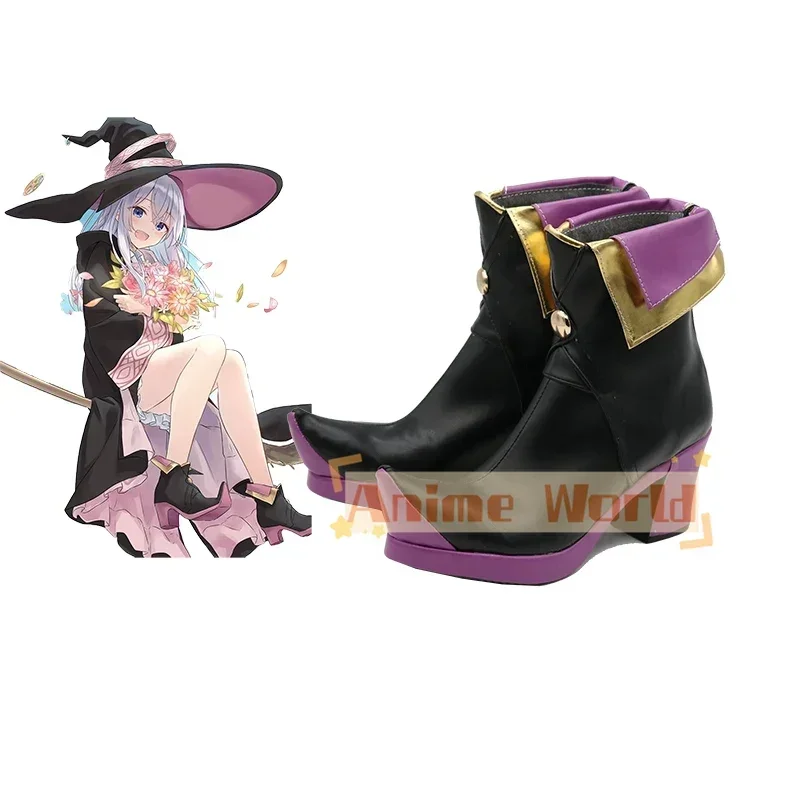 New Anime Wandering Witch The Journey of Elaina Cosplay Shoes Elaina Shoes PU Leather High Heels