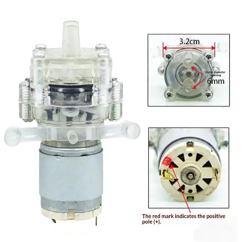 100°C High Temp Self-Priming Diaphragm Pump, 12V/24V Mini Water Pump for Continuous Hot Liquid Transfer & Circulation