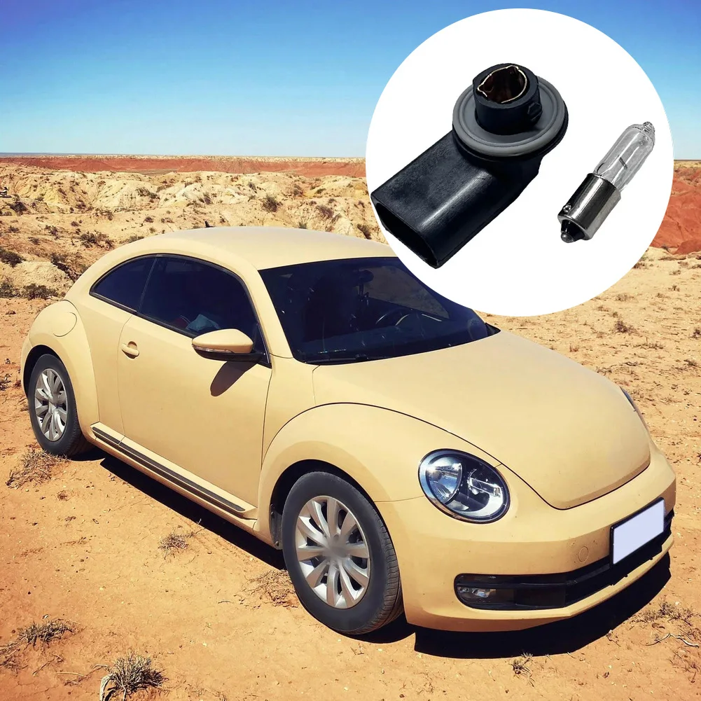 Corner Lamp Holder With Bulb 1C0953123C N10445602 For Beetle For Classic For Bora For Q7 For Scirocco For Jetta ABS Glass Black