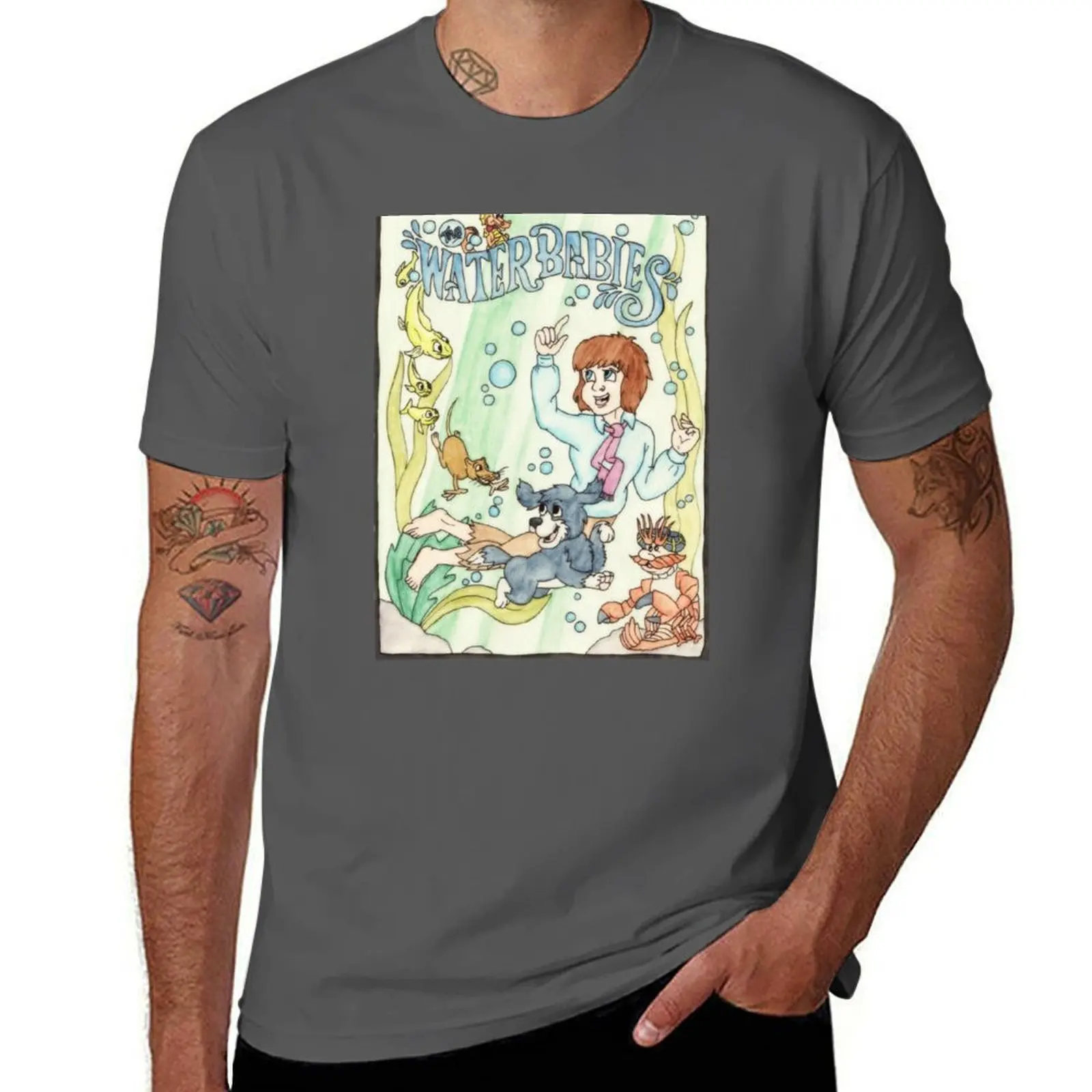 The Water Babies T-Shirt Basic Simple Design Short Sleeve Shirt