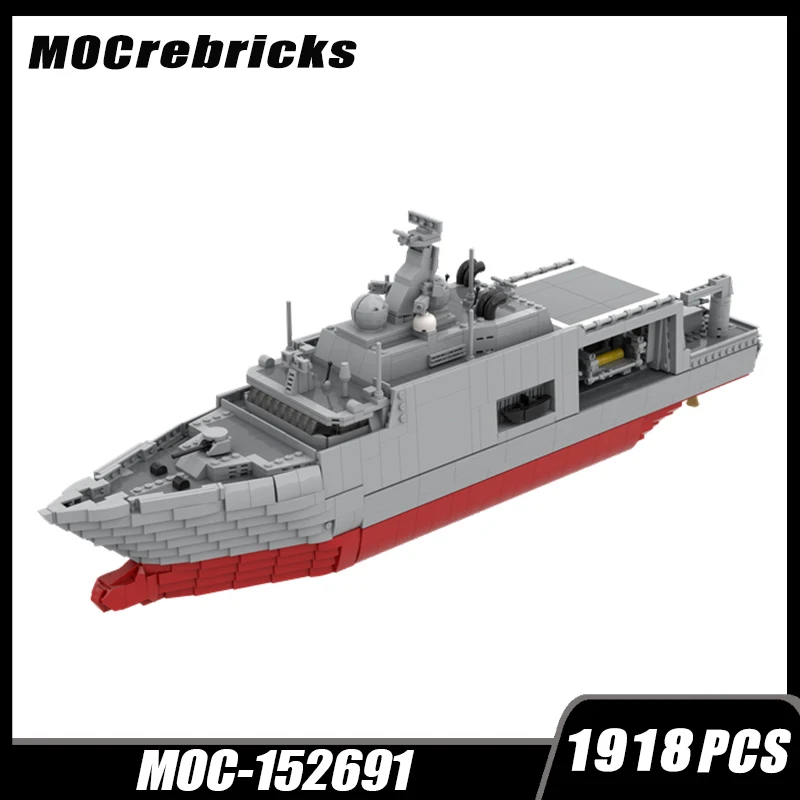 Military Warship Series Battleship Building Block MOC-152691 Collection Experts Education Puzzle Brick Toys Xmas Gifts 1918PCS