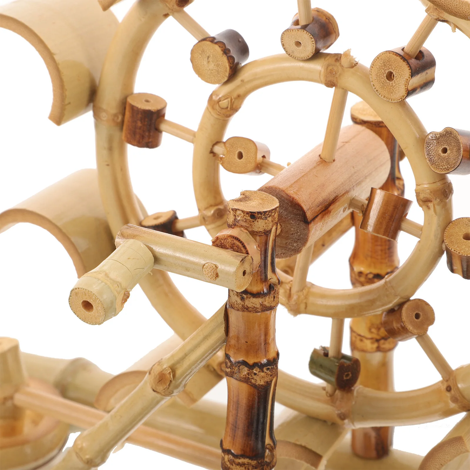 

Water Wheel Desktop Ornament Bamboo Tabletop Decor Handcrafted Craft for Living Room Shelf Display Piece