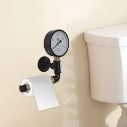 Vintage Toilet Paper Roll Holder Rustproof Industrial Toilet Paper Holder for Washroom