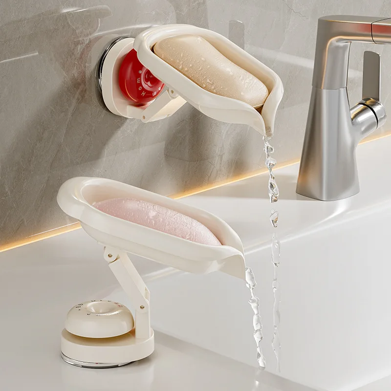 

Multi-directional Retractable Soap Box, Suction Cup Rack, Non-punching Drain Rack, Suction Wall Soap Rack