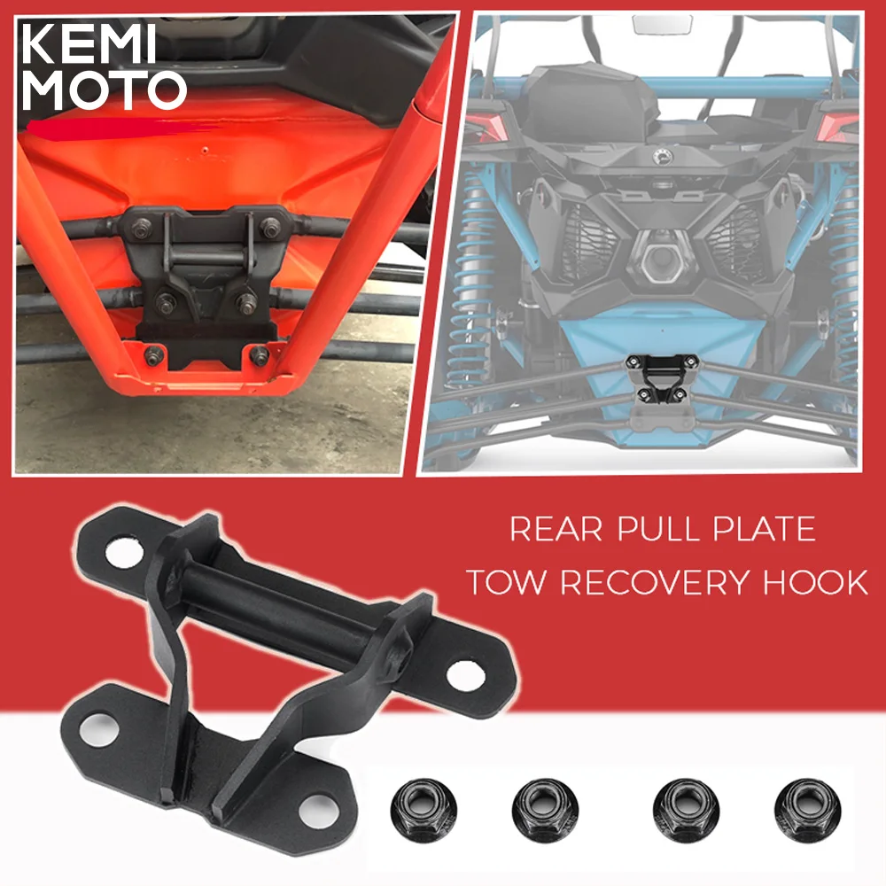 

New Arrival! KEMIMOTO UTV Rear Pull Plate Tow Recovery Hook Iron 715004450 for Can-am Maverick X3 / X3 MAX 2017-2023