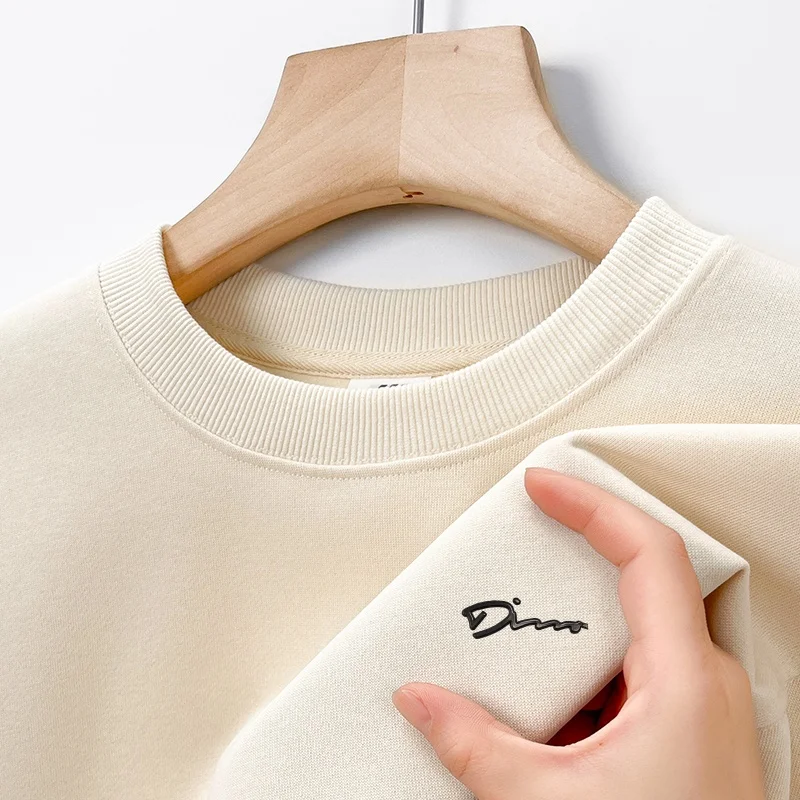 

100 хлопковая мужская футболка высокого качества с круглым вырезом и длинным рукавом, осень-зима, Новое поступление, дышащая толстовка с принтом/озе, повседневная мужская одежда