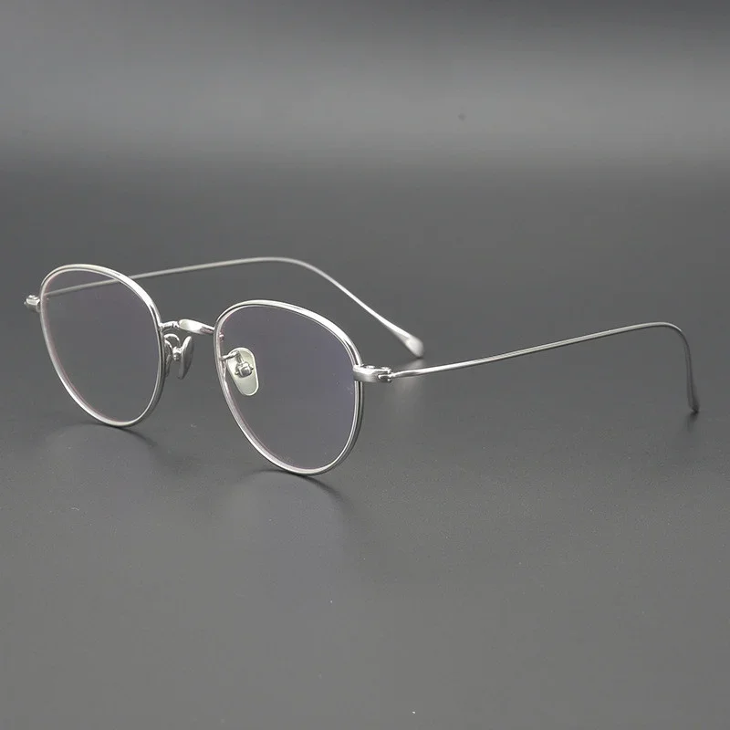 

Japanese Brand Optical Titanium Round Ultra-light Gafas Hand-Made Eyeglasses Myopia Prescription Glasses Frames Men de óculos