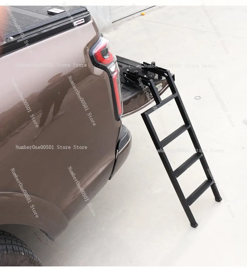 

Foldable Tailgate Ladder Truck Rear Cargo Step Bed Access Ladder