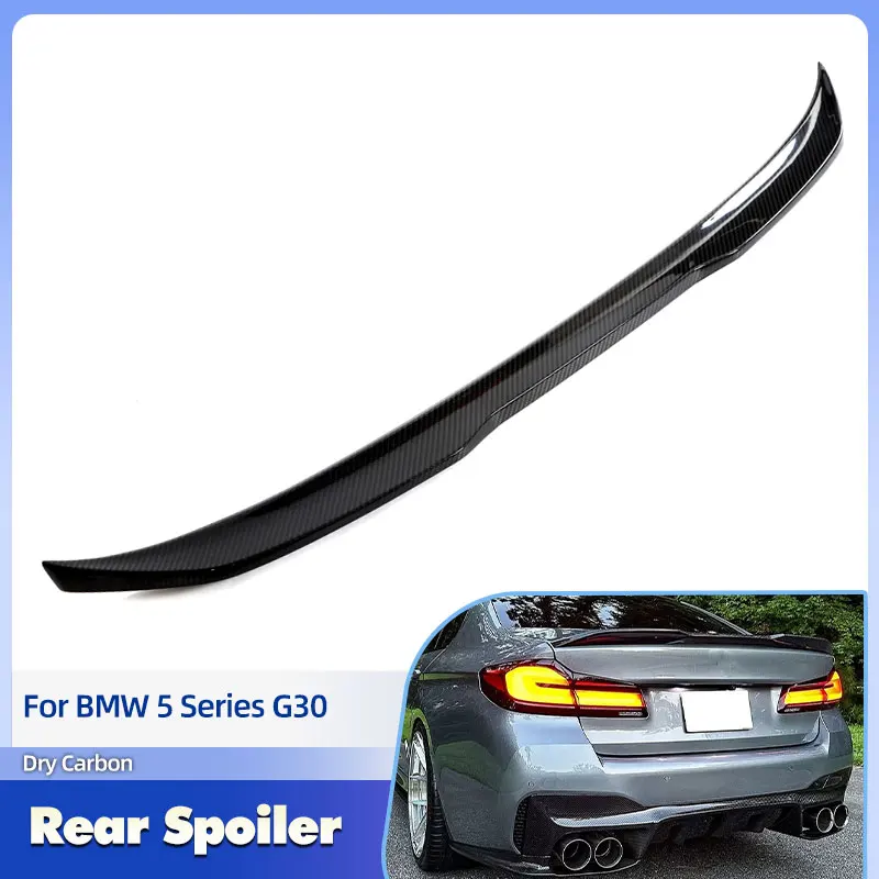 

Car Rear Trunk Spoiler Wings Prepreg Dry Carbon for BMW 5 Series G30 530i Sedan 2017-2023 Racing Rear Spoiler Boot Wing Lip