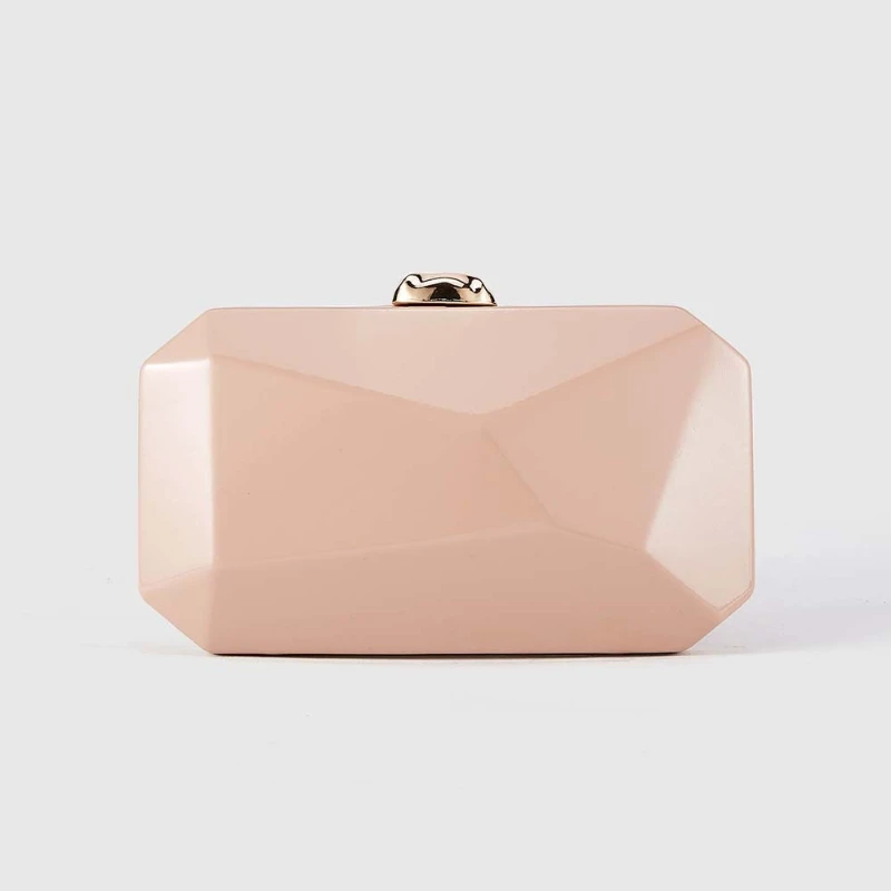 Glossy Burgundy Evening Clutch Bags for Women PU Evening Purse Geometric Shape Female Handbag Special Valentine's Day Gift