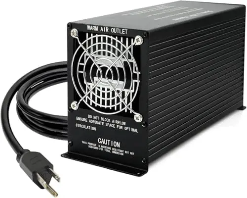 

800W PTC Boat Bilge Heater with Thermostat – Freeze Protection for Boats, RVs, Greenhouses (Up to 35')