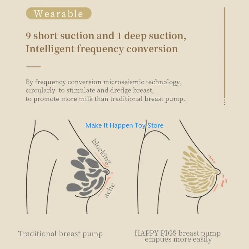 28EC Electric Breast USB Rechargable Wearable Milk Extractor Milk Collector Gift