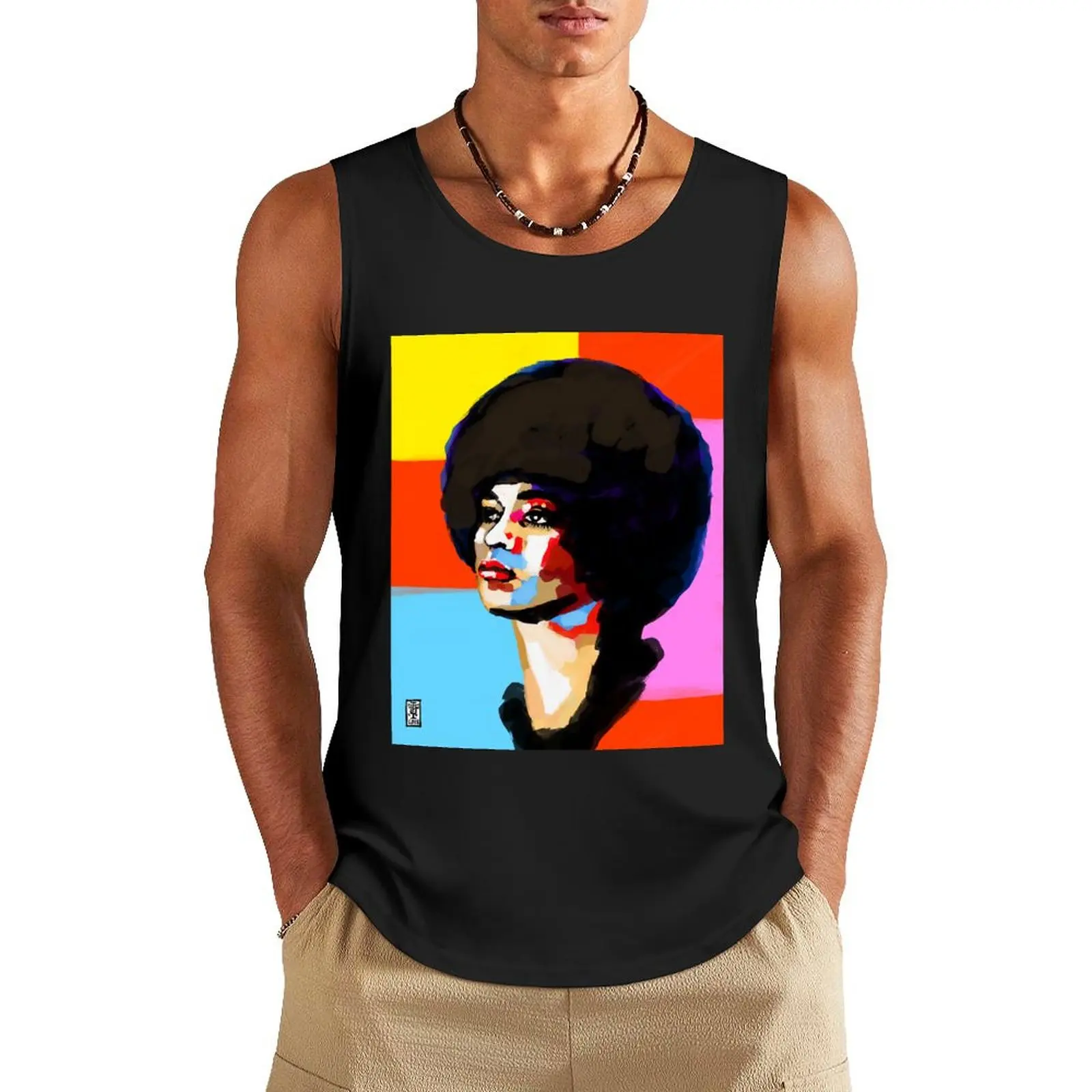 If Angela Davis Is So Bad Why Don't Statistics Show It Tank Top Man gym clothes sleeveless tshirts for men