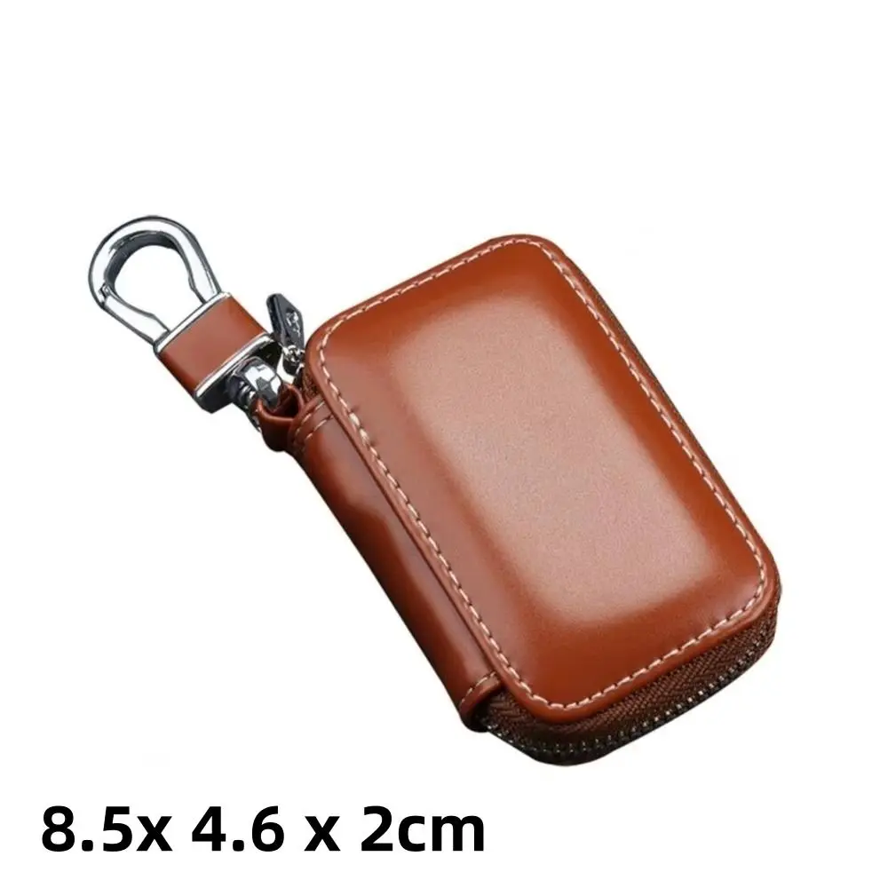Trendy Leder Schlüsselbund Tasche Schlüssel Brieftaschen Lagerung Tasche Auto Schlüssel Fall Abdeckung Zipper Tasche Schlüssel Halter Organizer Männer Frauen