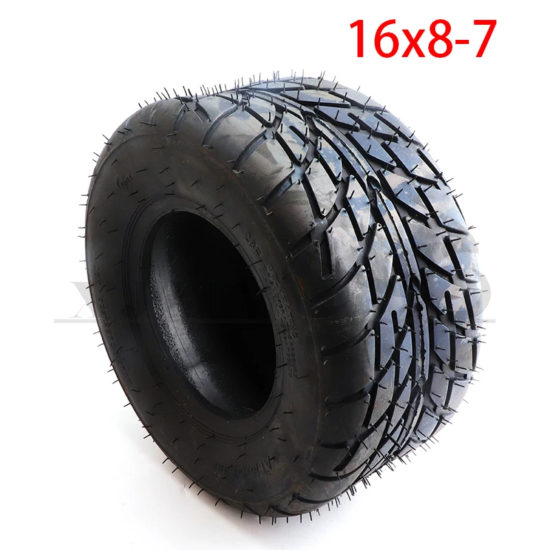 

16x8-7 Inch Road Tire Suitable for 125cc 110cc Quad Bike 16X8-7 16 Inch ATV Quad Buggy Go Kart Tubeless Wheel Accessories