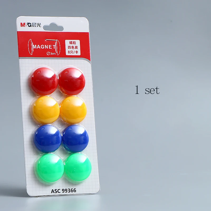 M&G 자석 타일, 자성 입자, 원형 디자인, 화이트보드, 냉장고, 학교 및 사무실 디스플레이 공지에 적합