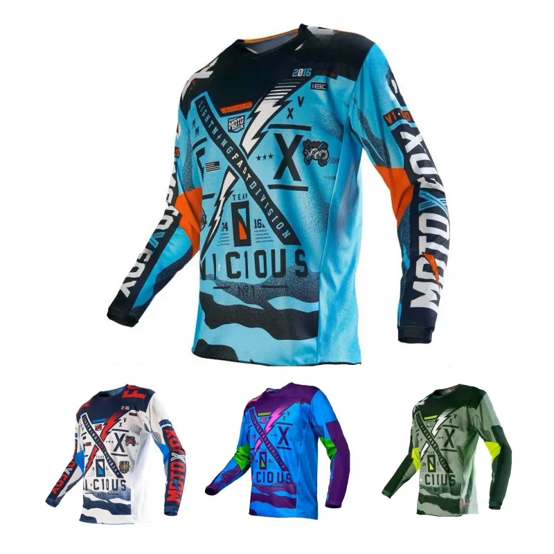 Sport Apparel Motocross MX Enduro Long Sleeve Printed Top Off Road MTB Downhill Racing Jersey For Motorcycle Dirt Bike ATV