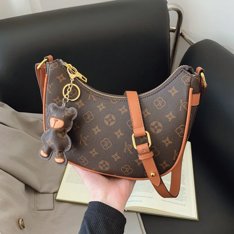 ​ ​ 高級女性バッグファッションムーンプリントヴィンテージチェーンショルダークロスボディ財布多用途デザイナーバッグ女性のための高品質