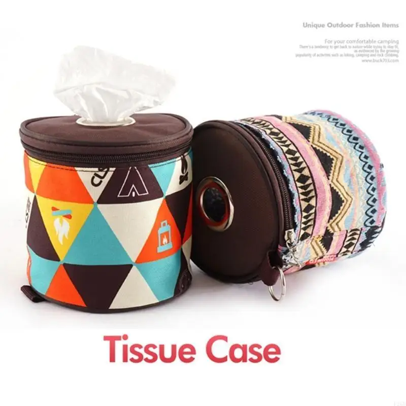 

Durable Tissue Holder with Hook National Type Folding Tissue Box Toilet Paper Tissue for Case Round Car Tissue Holder B