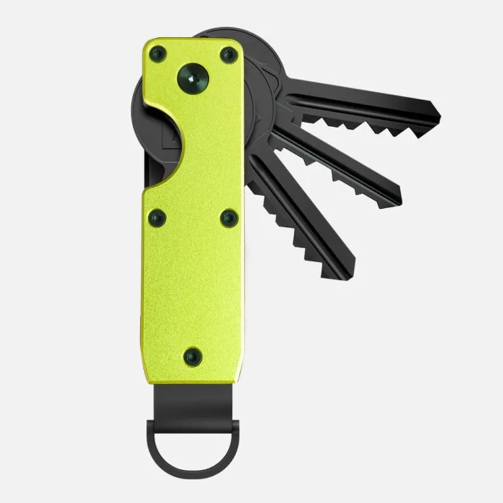 Innovative Metal Key Organizer with Screwdriver Holds 2-6 Keys Keychain Minimalist Key Case Holder for Keys Less Than 6.2cm