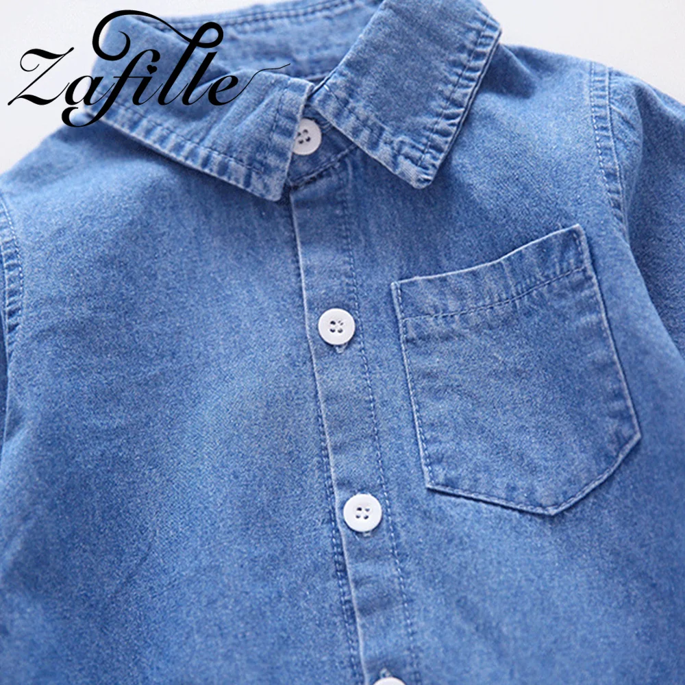 ZAFILLE Denim Brother And Sister Outfits For Kids Boys Girls Clothing Bodysuit Solid Long Sleeve Baby\'s Rompers Toddler Costume