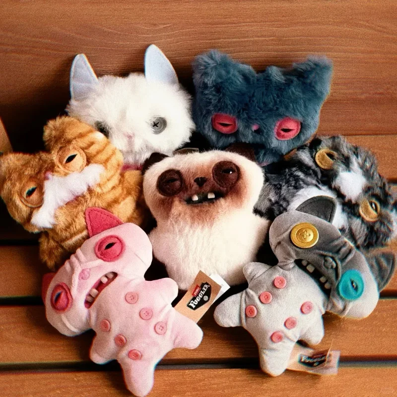 Nieuwe Echte Fuggler Grappige Ubly Monster Alley Cats Serie Pluche Poppen Raar Schattig Trendy Speelgoed Knuffels Voor Cadeau