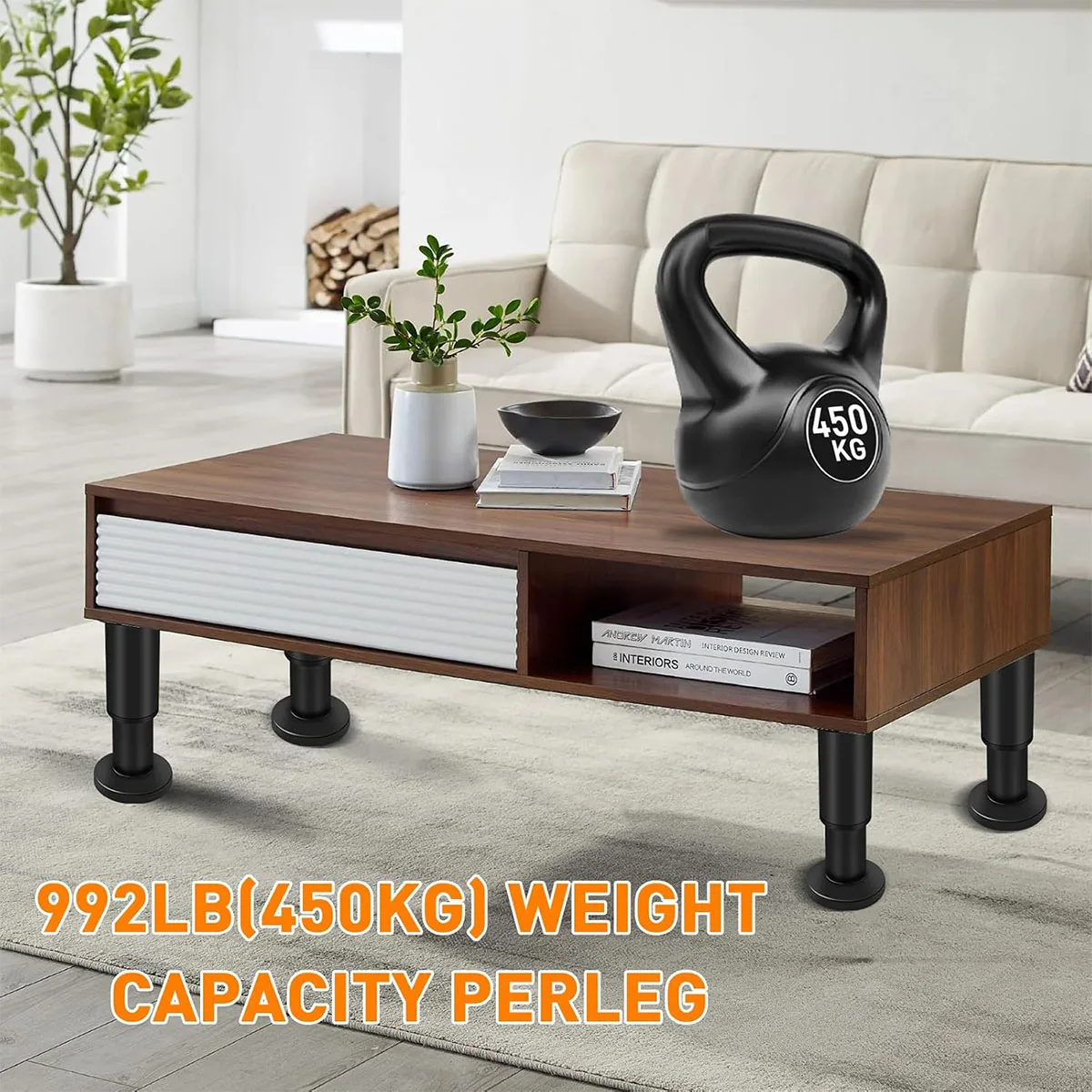 أرجل أثاث من الفولاذ المقاوم للصدأ قابلة للتعديل، أرجل بديلة معدنية سميكة مع مسامير لخزانة مكتب وطاولة وكرسي وسرير الأريكة #2