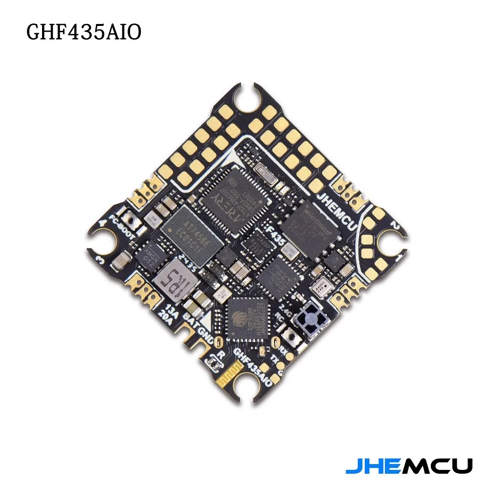 VoidFly JHEMCU GHF435AIO V2 FC / 20A ESC /2.4G ELRS RX / OSD 4IN1 25.5X25.5MM For FPV Racing Drone