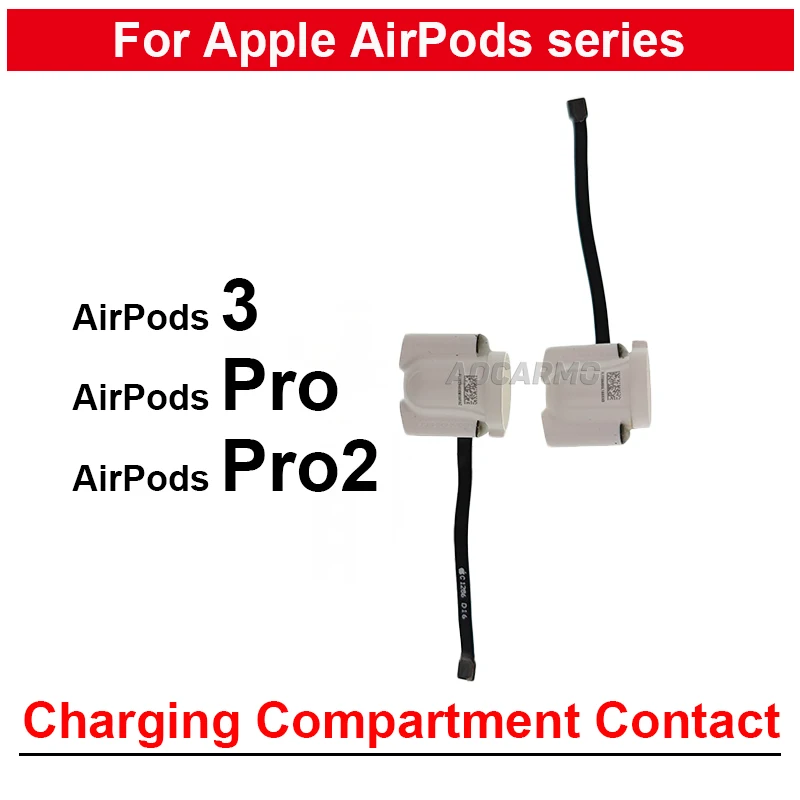 1Pair For Apple AirPods 3 Pro Pro2 Battery Compartment Headphone Charging Contact Replacement Part