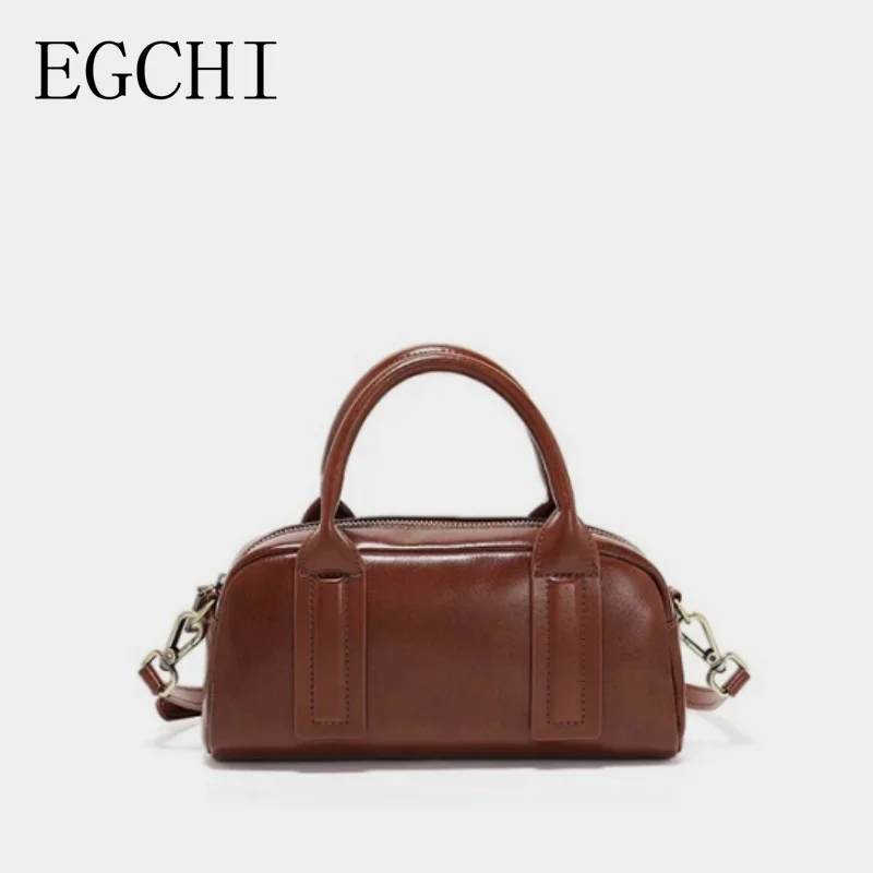 

EGCHI Luxury Women Handbag Bowling Verstile Commuter Bag High-capacity Crossbody Bag Leather Shoulder Bags For Women Bolsa Сумка