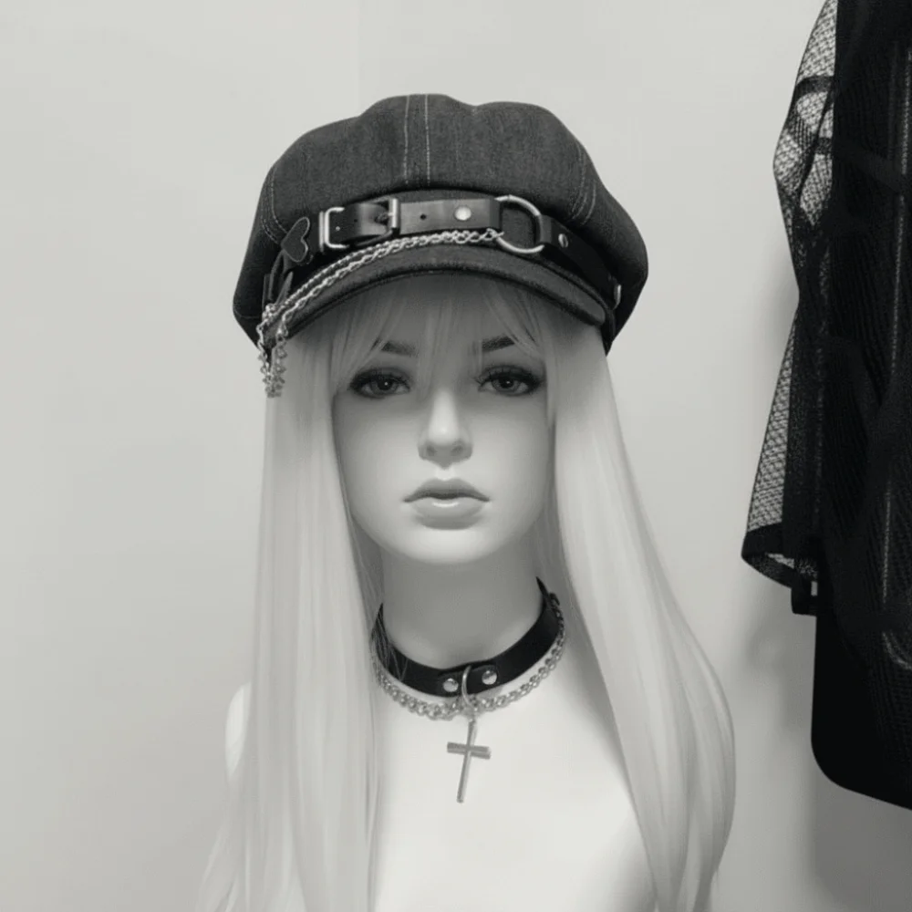 Trend Octagonal Harajuku Beret - Tech Wear Accessories recension och pris
