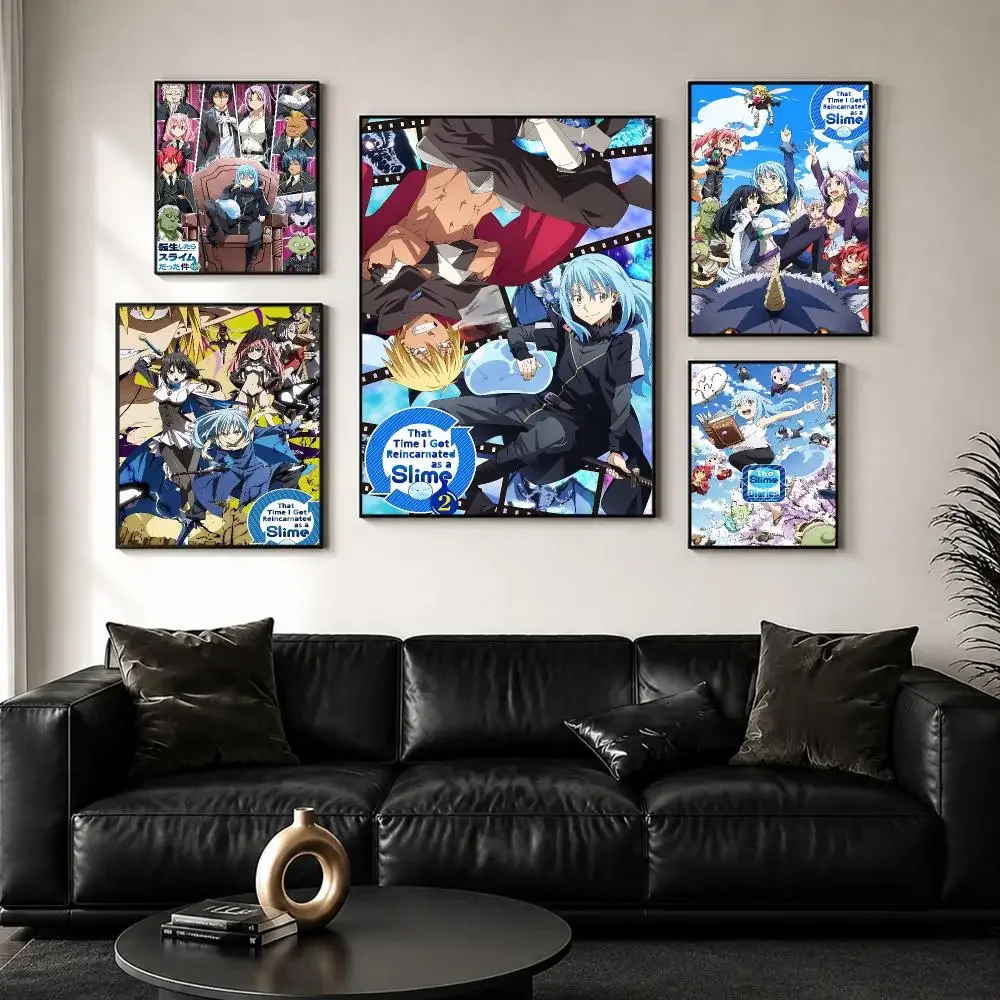 T-That Time I Got Reincarnated as a Slime Painting Calligraphy Wall Art Canvas Poster  Home Decor Print for Living Room Bedroom