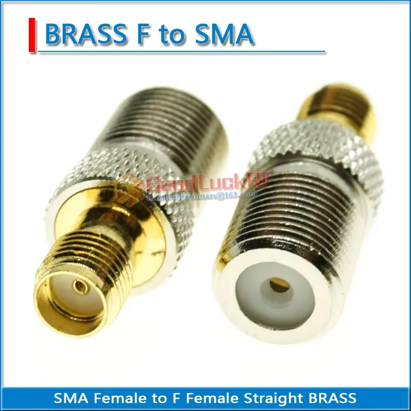 TV F F Female naar RP-SMA RPSMA RP SMA Female Plug Verguld Messing Recht 50ohm RF Connector Adapters
