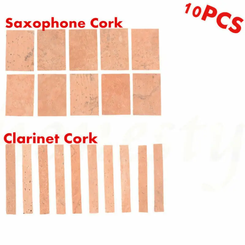 

10pcs Professional Natural Neck Cork Sheet Clarinet Joint Pad For Saxophone